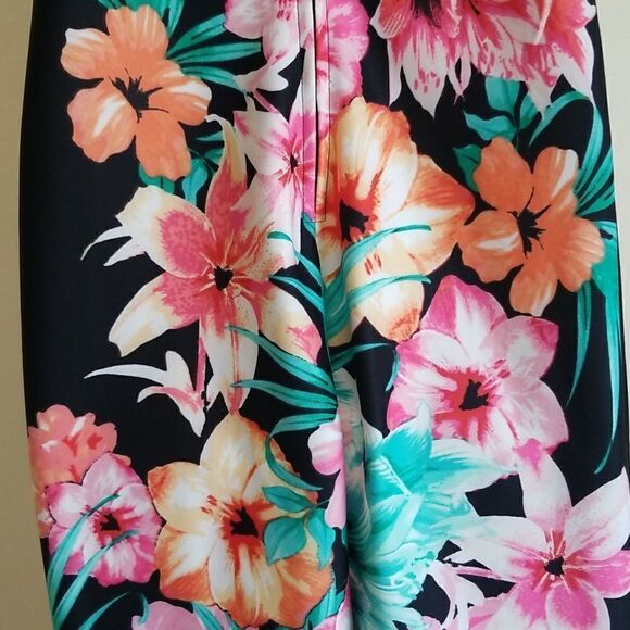 Bisou Bisou Black Floral Dress Sz 2 - Picture 9 of 11